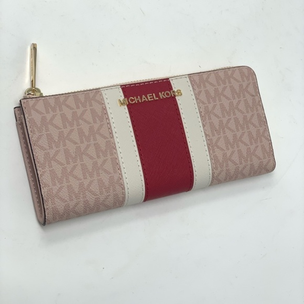 Michael kors jet set travel large top zip wallet
